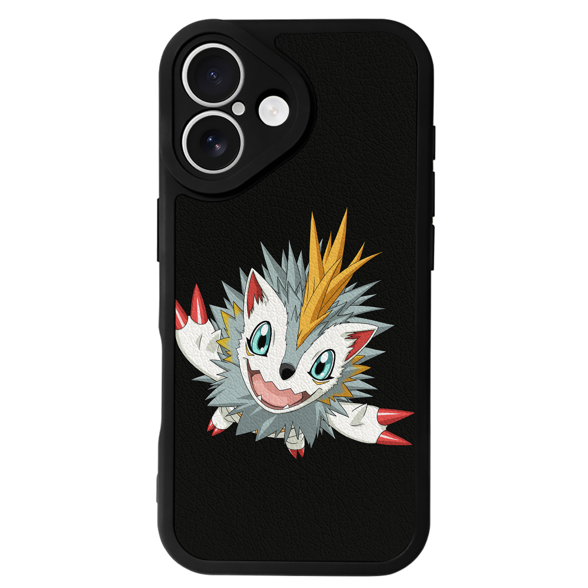（画像用） Digimon デジタルモンスター/デジモン 【iPhone 16シリーズ対応】シリコンスマホケース（レザー調） 材質：シリコン